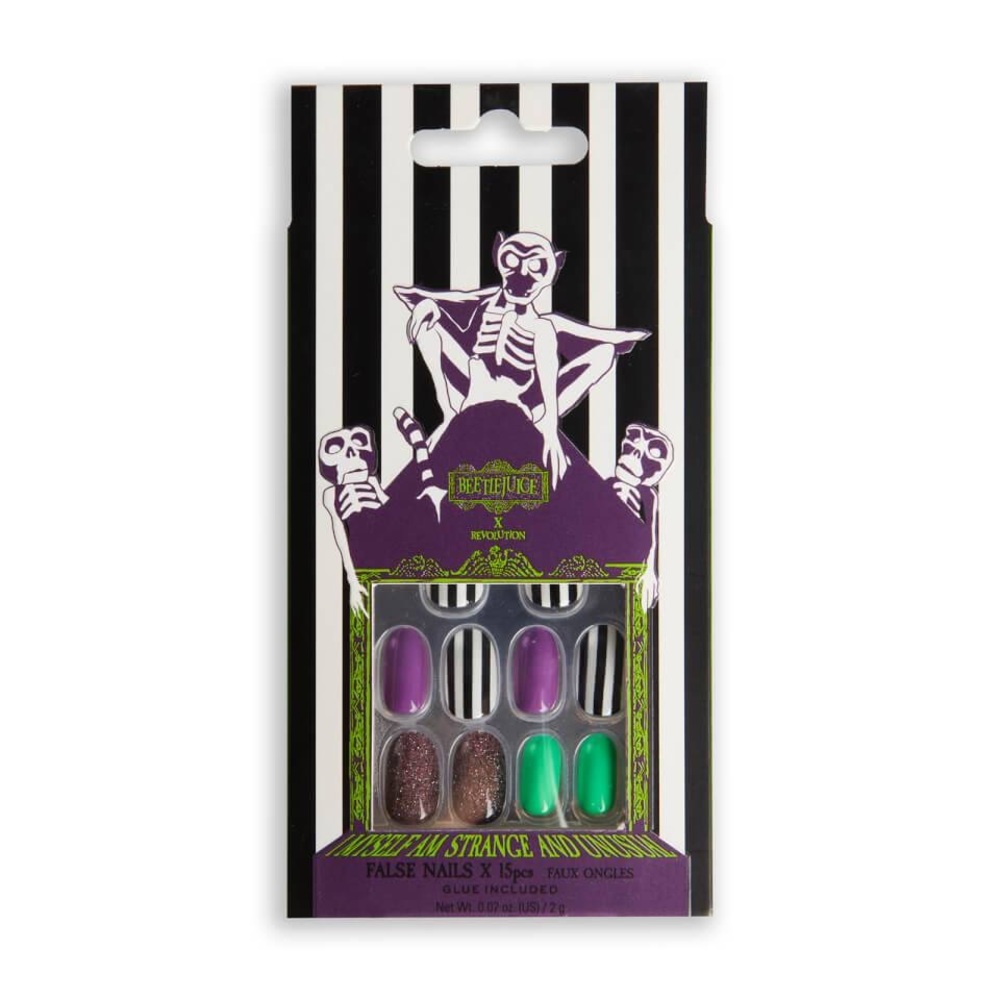 Revolution Beetlejuice x Revolution Press-On Nails Halloween Horror Cosplay‎
